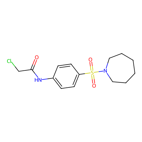 N-[4-(azepan-1-ylsulfonyl)phenyl]-2-chloroacetamide structure
