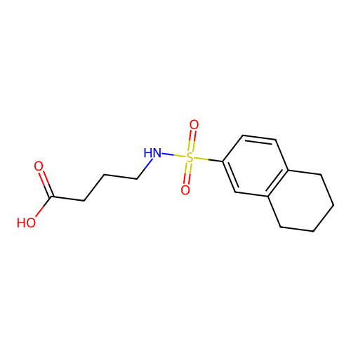 4-(5,6,7,8-Tetrahydronaphthalene-2-sulfonamido)butanoic acid structure