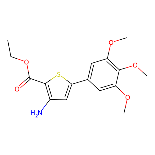 Ethyl 3-amino-5-(3,4,5-trimethoxyphenyl)thiophene-2-carboxylate structure