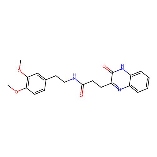N-(3,4-dimethoxyphenethyl)-3-(3-oxo-3,4-dihydroquinoxalin-2-yl)propanamide structure