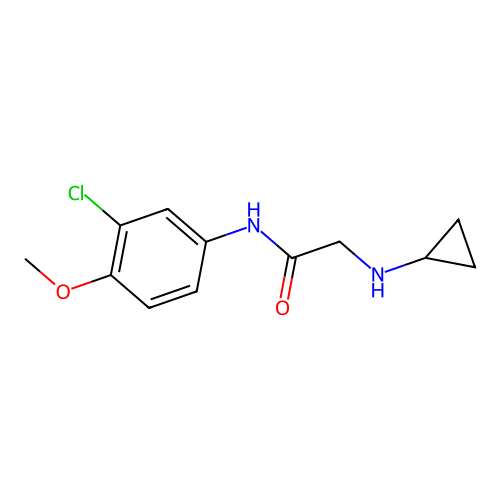 N-(3-chloro-4-methoxyphenyl)-2-(cyclopropylamino)acetamide structure
