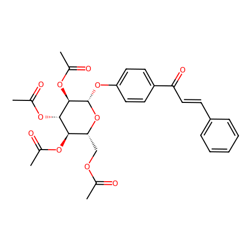 [(2R,3R,4S,5R,6S)-3,4,5-triacetyloxy-6-[4-[(E)-3-phenylprop-2-enoyl]phenoxy]oxan-2-yl]methyl acetate structure