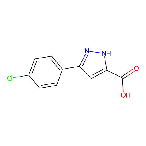 3-(4-氯苯基)-1H-吡唑-5-甲酸 structure