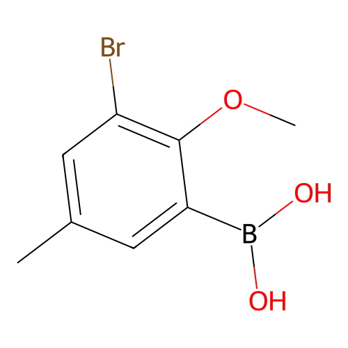 3-Bromo-5-methyl-2-methoxyphenylboronic acid structure