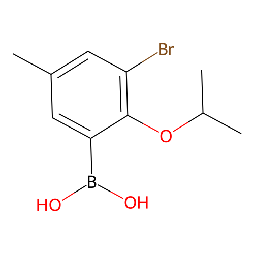 3-Bromo-2-isopropoxy-5-methylphenylboronic acid structure