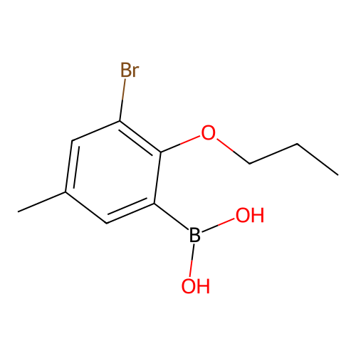 3-Bromo-5-methyl-2-propoxyphenylboronic acid structure
