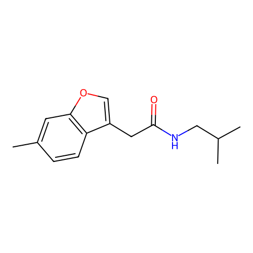 n-Isobutyl-2-(6-methylbenzofuran-3-yl)acetamide structure