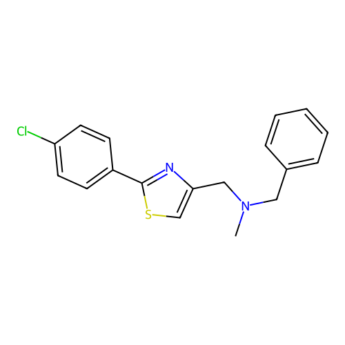 Benzyl({[2-(4-chlorophenyl)-1,3-thiazol-4-yl]methyl})methylamine structure
