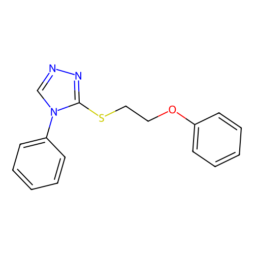 3-((2-Phenoxyethyl)thio)-4-phenyl-4H-1,2,4-triazole structure