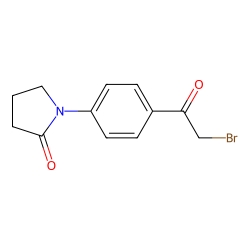 1-[4-(Bromoacetyl)phenyl]-2-pyrrolidinone structure