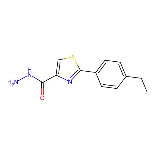 2-(4-Ethylphenyl)-1,3-thiazole-4-carbohydrazide structure