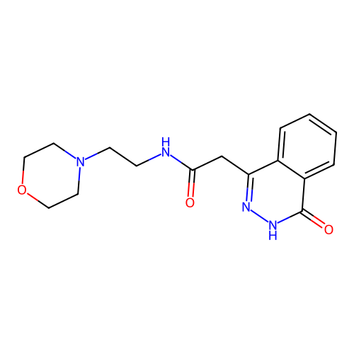 2-(4-hydroxyphthalazin-1-yl)-N-[2-(morpholin-4-yl)ethyl]acetamide structure