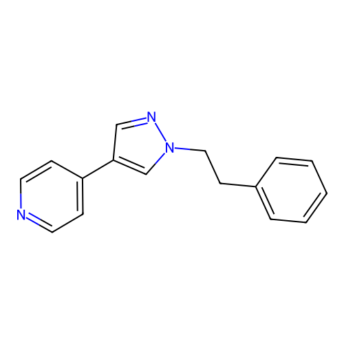 4-[1-(2-Phenylethyl)-1H-pyrazol-4-yl]pyridine structure