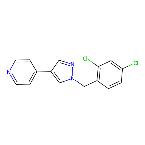 4-{1-[(2,4-dichlorophenyl)methyl]-1H-pyrazol-4-yl}pyridine structure