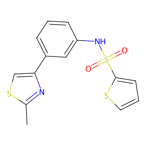 N-(3-(2-methylthiazol-4-yl)phenyl)thiophene-2-sulfonamide structure