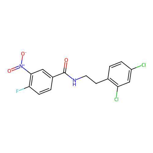 Benzamide, N-[2-(2,4-dichlorophenyl)ethyl]-4-fluoro-3-nitro- structure