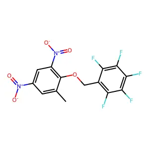 Benzene, pentafluoro((2-methyl-4,6-dinitrophenoxy)methyl)- structure