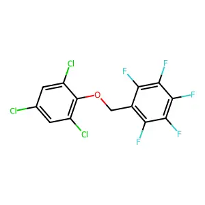 Benzene, 1,2,3,4,5-pentafluoro-6-((2,4,6-trichlorophenoxy)methyl)- structure