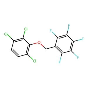 Benzene, 1,2,3,4,5-pentafluoro-6-((2,3,6-trichlorophenoxy)methyl)- structure