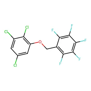 Benzene, 1,2,3,4,5-pentafluoro-6-((2,3,5-trichlorophenoxy)methyl)- structure