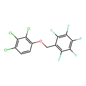 Benzene, 1,2,3,4,5-pentafluoro-6-((2,3,4-trichlorophenoxy)methyl)- structure
