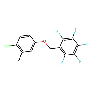Benzene, 1-((4-chloro-3-methylphenoxy)methyl)-2,3,4,5,6-pentafluoro- structure
