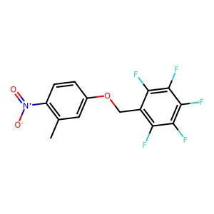 Benzene, 1,2,3,4,5-pentafluoro-6-((3-methyl-4-nitrophenoxy)methyl)- structure