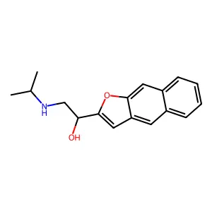 Naphtho(2,3-b)furan-2-methanol, alpha-(((1-methylethyl)amino)methyl)- structure