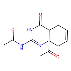 Acetamide, N-(8a-acetyl-1,4,4a,5,8,8a-hexahydro-4-oxo-2-quinazolinyl)-, cis- structure