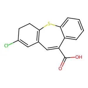 Dibenzo(b,f)thiepin-10-carboxylic acid, 10,11-dihydro-2-chloro- structure