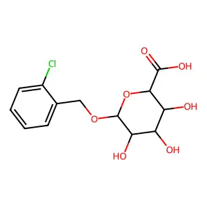 beta-D-Glucopyranosiduronic acid, (2-chlorophenyl)methyl structure