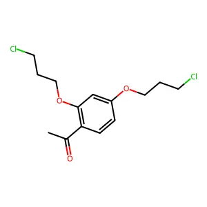 Ethanone, 1-(2,4-bis(3-chloropropoxy)phenyl)- structure