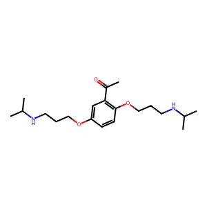 Ethanone, 1-(2,5-bis(3-((1-methylethyl)amino)propoxy)phenyl)- structure