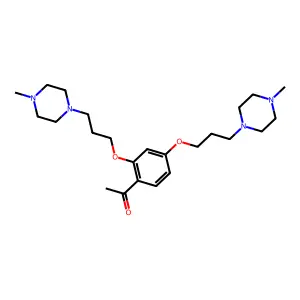 Ethanone, 1-(2,4-bis(3-(4-methyl-1-piperazinyl)propoxy)phenyl)- structure