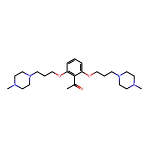 Ethanone, 1-(2,6-bis(3-(4-methyl-1-piperazinyl)propoxy)phenyl)- structure