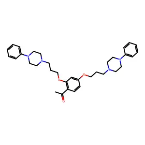 Ethanone, 1-(2,4-bis(3-(4-phenyl-1-piperazinyl)propoxy)phenyl)- structure
