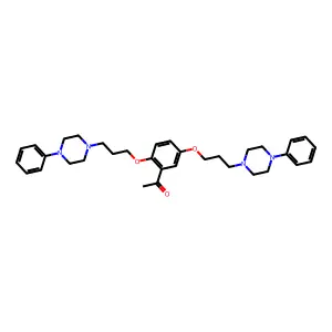 Ethanone, 1-(2,5-bis(3-(4-phenyl-1-piperazinyl)propoxy)phenyl)- structure