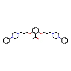 Ethanone, 1-(2,6-bis(3-(4-phenyl-1-piperazinyl)propoxy)phenyl)- structure