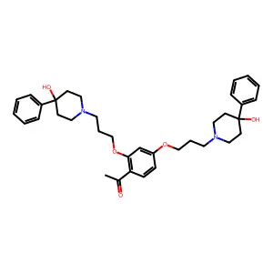 Ethanone, 1-(2,4-bis(3-(4-hydroxy-4-phenyl-1-piperidinyl)propoxy)phenyl)- structure