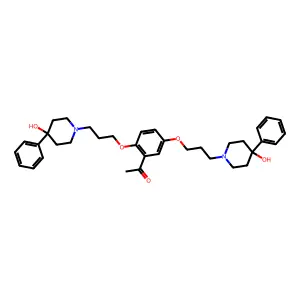 Ethanone, 1-(2,5-bis(3-(4-hydroxy-4-phenyl-1-piperidinyl)propoxy)phenyl)- structure