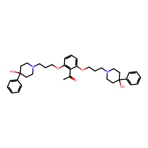 Ethanone, 1-(2,6-bis(3-(4-hydroxy-4-phenyl-1-piperidinyl)propoxy)phenyl)- structure
