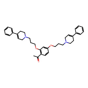 Ethanone, 1-(2,4-bis(3-(3,6-dihydro-4-phenyl-1(2H)-pyridinyl)propoxy)phenyl)- structure