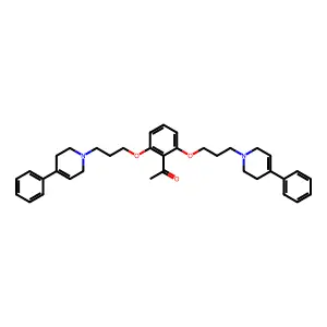 Ethanone, 1-(2,6-bis(3-(3,6-dihydr0-4-phenyl-1(2H)-pyridinyl)propoxy)phenyl)- structure