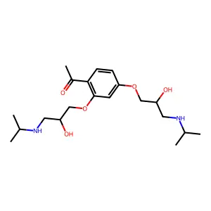 Ethanone, 1-(2,4-bis(2-hydroxy-3-((1-methylethyl)amino)propoxy)phenyl)- structure