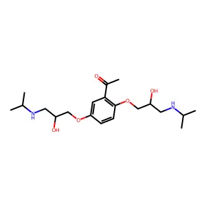 Ethanone, 1-(2,5-bis(2-hydroxy-3-((1-methylethyl)amino)propoxy)phenyl)- structure