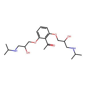 Ethanone, 1-(2,6-bis(2-hydroxy-3-((1-methylethyl)amino)propoxy)phenyl)- structure