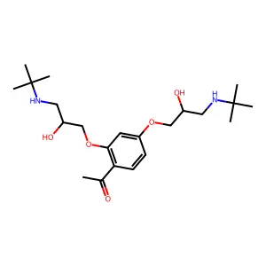 Ethanone, 1-(2,4-bis(3-((1,1-dimethylethyl)amino)-2-hydroxypropoxy)phenyl)- structure