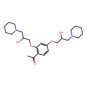 Ethanone, 1-(2,4-bis(2-hydroxy-3-(1-piperidinyl)propoxy)phenyl)- structure