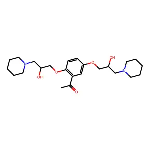Ethanone, 1-(2,5-bis(2-hydroxy-3-(1-piperidinyl)propoxy)phenyl)- structure