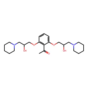 Ethanone, 1-(2,6-bis(2-hydroxy-3-(1-piperidinyl)propoxy)phenyl)- structure